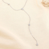 Collier forme Y acier inoxydable strass 0125578 argenté Collier forme Y acier inoxydable strass 0125578 argenté