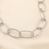 Collier acier inoxydable large maille ovale 0125581 argenté Collier acier inoxydable large maille ovale 0125581 argenté