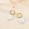 Boucles d’oreilles acier inoxydable pierre cœur 0325501 blanc