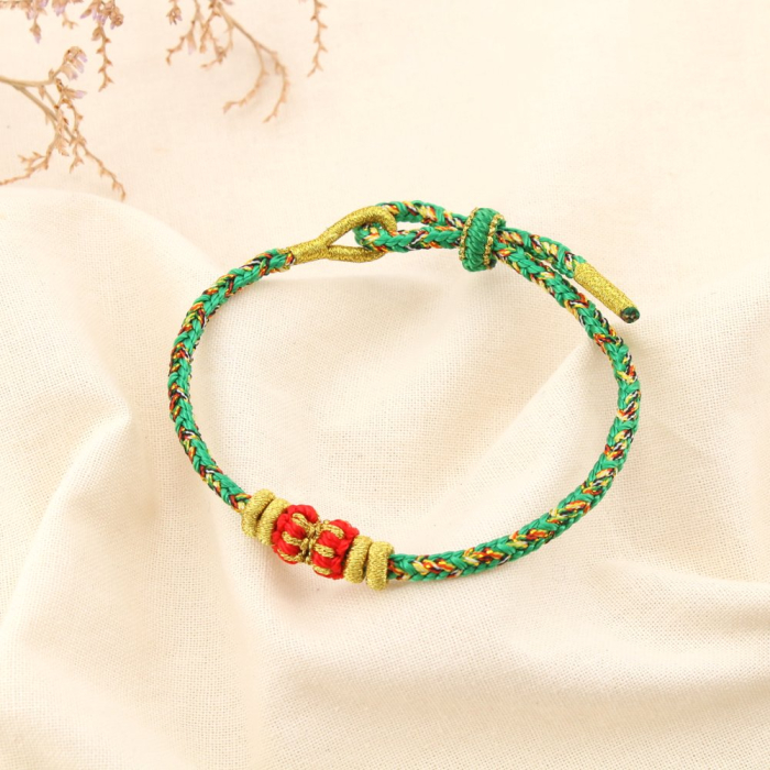 Ensemble 8 bracelet tressé coulissant polyester 0225587 multi