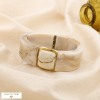 Bracelet résine acier ouvrable jonc effet marbre 0225145 naturel/beige