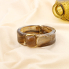 Bracelet résine acier ouvrable jonc effet marbre 0225145 marron foncé