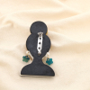 Broche épingle femme lunettes vintage résine métal 0525511 bleu Broche épingle femme lunettes vintage résine métal 0525511 bleu