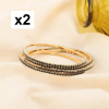 8 BRACELETS ACCUMULATION FINS ÉLASTIQUES STRASS 0223195 bleu foncé