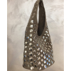 Sac à main seau effet daim clouté polyester 0925030 taupe