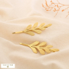 2 Pinces cheveux feuille acier inoxydable texturé 0625106 doré