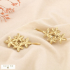 2 barrettes cheveux fleur multiples acier inoxydable 0625037 doré