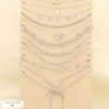 Ensemble 10 colliers acier inox argenté +présentoir 0125583 argenté
