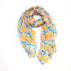Foulard femme imprimé floral bohème coton viscose 0726005 jaune