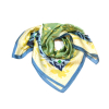 Carré satin touché soie imprimé floral femme 0726009 vert