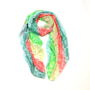 Foulard femme imprimé tie-and-dye coton viscose 0726019 vert