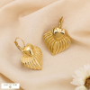 Boucles d’oreille dormeuses cœur sculptural acier inoxydable 0324564 doré