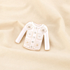 Broche aimantée veste fleur métal émaillé strass 0526040 blanc