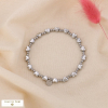 Bracelet Élastique Acier Inoxydable Cœurs Billes 0225042 argenté