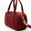 Sac à main bowling Flora&Co simili-cuir façon daim 0925523 rouge bordeaux