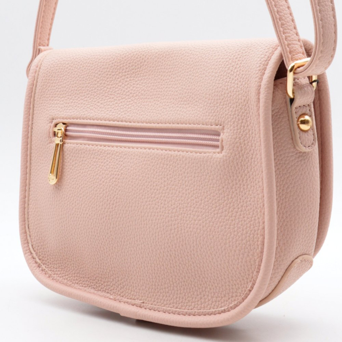 Sac à bandoulière Flora&Co simili-cuir grainé 0926011 rose