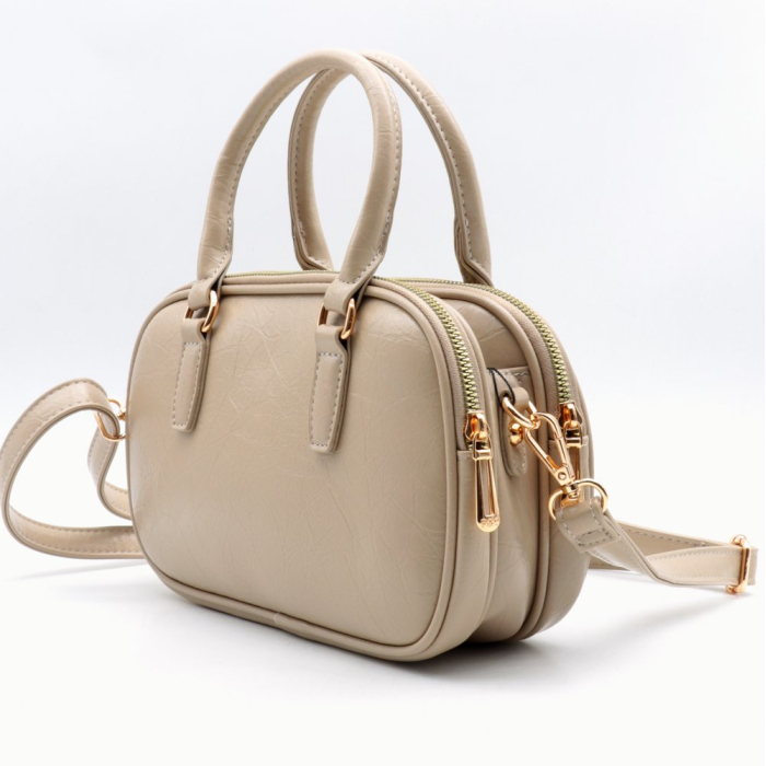 Sac à main Flora&Co simili-cuir embossé  0926014 naturel/beige