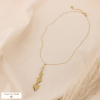 Collier Y acier inoxydable cascade de cœurs romantique minimaliste 0125034 doré