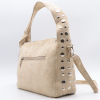 Sac porté épaule Flora&amp;Co simili-cuir clouté façon daim 0926 naturel/beige