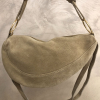 Sac porté épaule cuir véritable style daim 0926029 naturel/beige