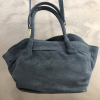 Sac porté épaule cuir véritable style daim 0926030 bleu