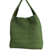 Sac porté épaule tressé nylon synthétique format hobo 0926032 vert kaki