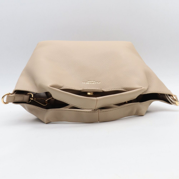 Sac à main Flora&Co pochette amovible simili cuir grainé 0926034 naturel/beige