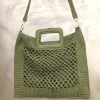Sac à main crochet coton femme style bohème chic 0926015 vert kaki