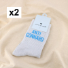 2 Paires de Chaussettes Pailletées “ANTI CONNARD” 0626023 bleu ciel
