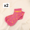 2 Paires de Socquettes Pailletées STARLETTE 0626026 rouge corail