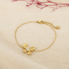 Bracelet papillon romantique acier inoxydable doré 0226100 doré