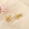Boucles d’oreille papillon acier inoxydable doré 0326102 doré