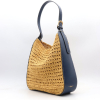 Sac porté épaule femme Flora&Co raphia paille de papier 0926039 bleu foncé