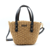 Petit cabas femme Flora&Co raphia paille de papier 0926041 noir