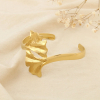 Bracelet jonc ouvert feuilles ginkgo acier inoxydable 0226090 doré
