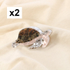 2 pinces griffes cheveux tortue de mer résine marbrée 0626044 marron