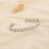 Bracelet Jonc Ouvert Cœurs Entrelacés Acier Inoxydable 0226082 argenté