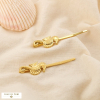 2 barrettes cheveux hippocampe acier inoxydable 0625099 doré