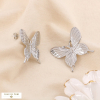 Boucles d'oreille acier inoxydable papillon 0324087 argenté