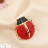 Broche à épingle acier inoxydable coccinelle porte-bonheur XXL émail 0525022 rouge